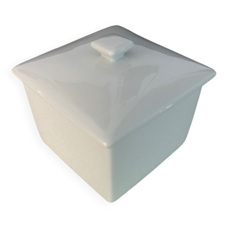 Square porcelain lid box