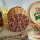 Small canister demijohn in glass circled with wicker - vintage