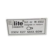 E/Lite - modèle 4502 - Applique - Fabriqué aux Pays-Bas - années 80