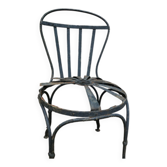 2 chaises et 1 fauteuil de jardin Francois Carre Sunburst à ressort années 1930