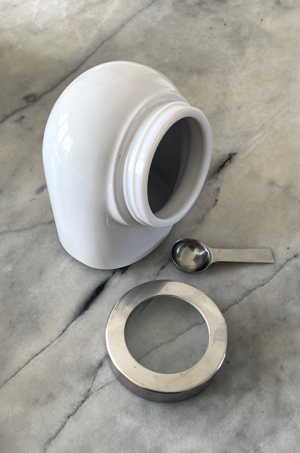 Space age sugar pot