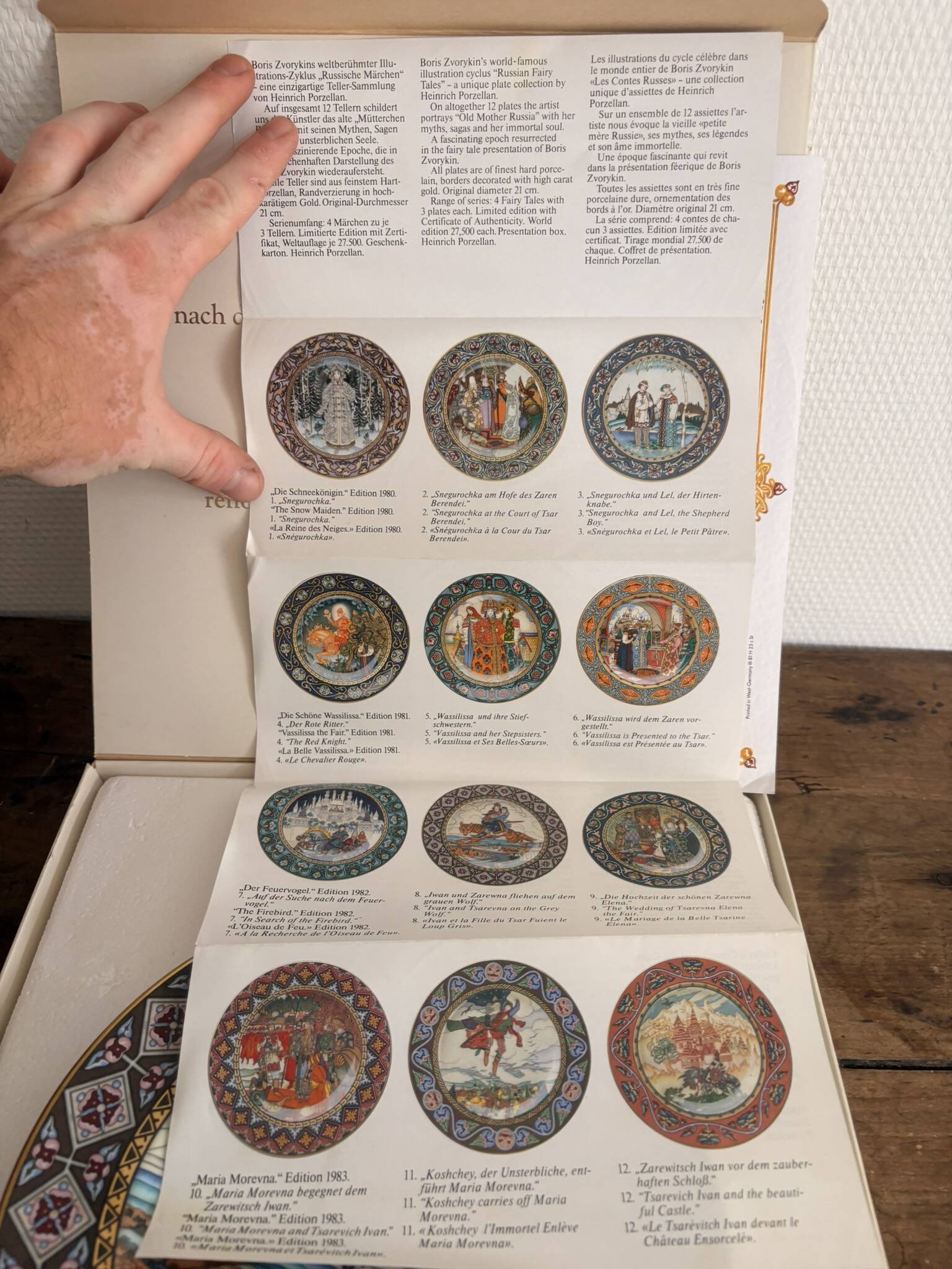 Plate fairy tales russian firebird firebird heinrich villeroy boch