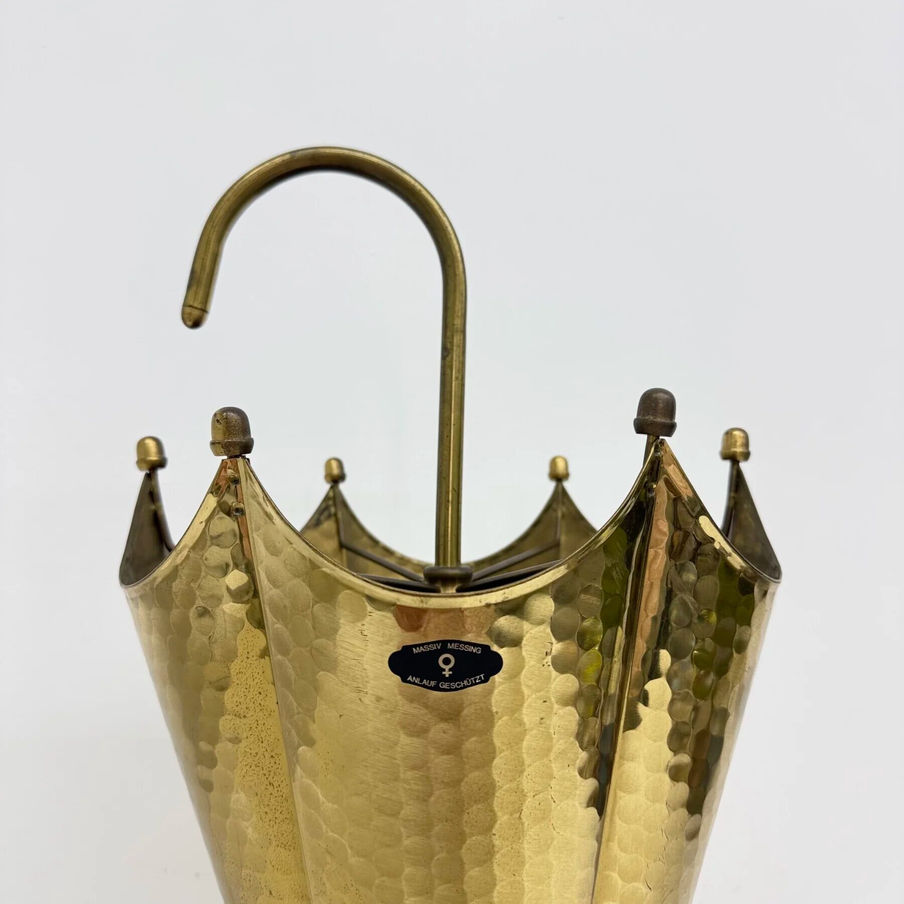 Mid-century design brass umbrella stand, 1970s