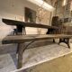 Tisch industriel « Bonneiche vergraut »