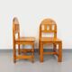 Paire de chaises vintage en pin des années 70 80