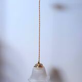 Holophane pendant light/glass lampshade - retro atmosphere guaranteed - 1940 - vintage