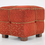 1940s Art Deco Cube Stool,Czechoslovakia