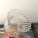 Vintage portable lamp in electrified chiseled glass to nine