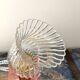Vintage portable lamp in electrified chiseled glass to nine
