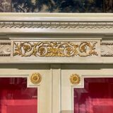 Louis xvi style showcase in rechampie wood and gilded bronzes from the napoleon iii period
