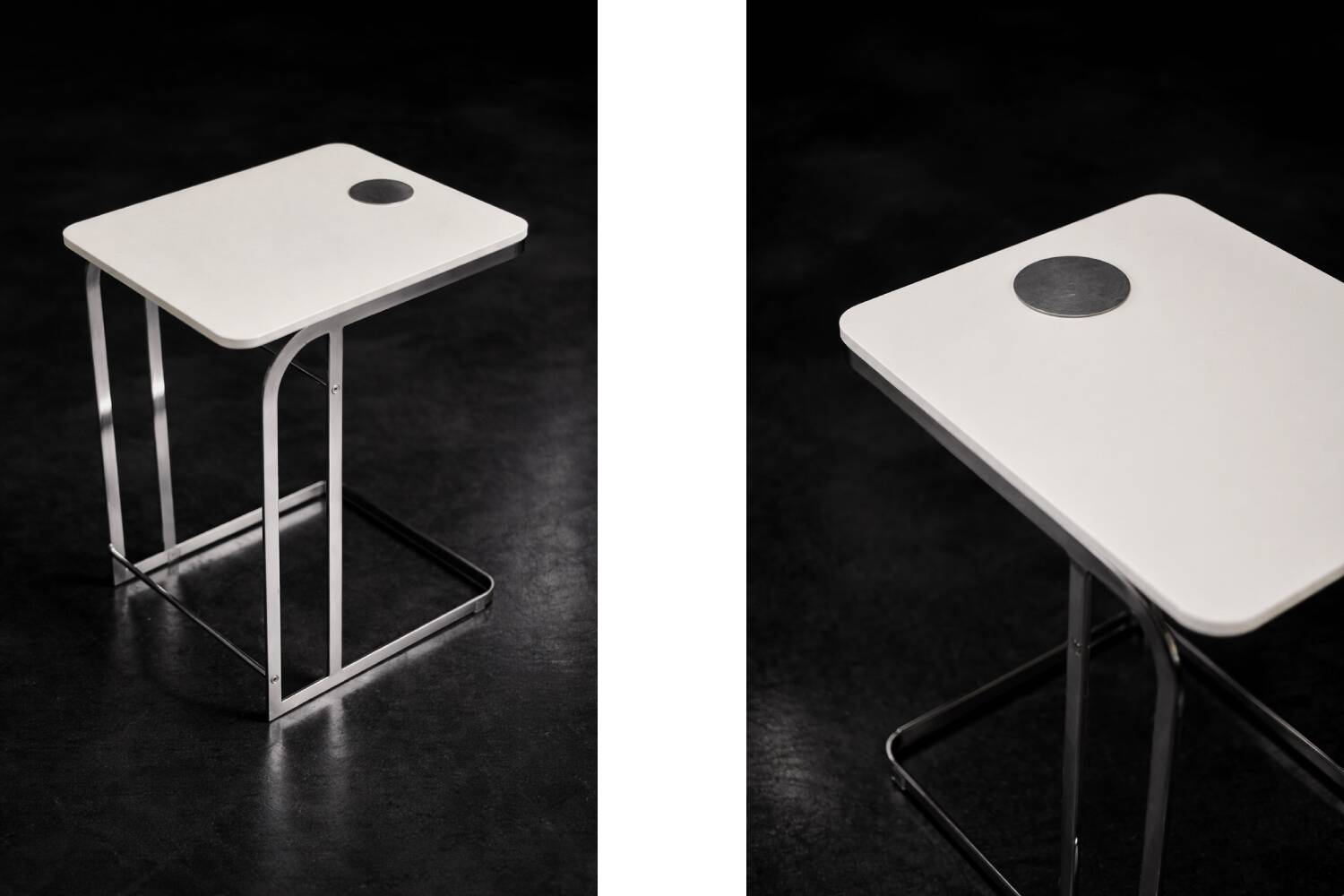 Vintage Mid-Century Italian Modern White Coffee Tables Carlotta