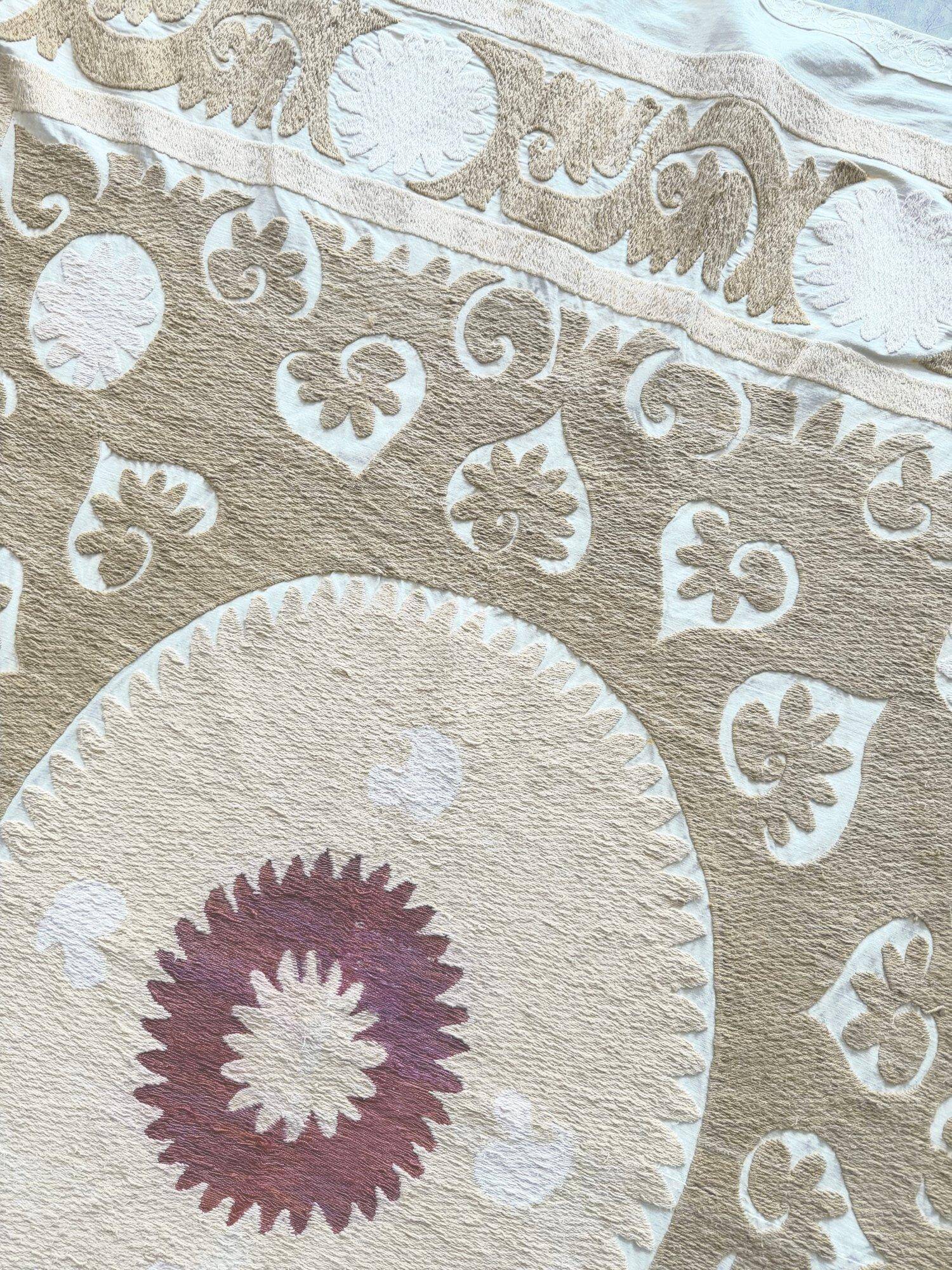 Vintage hand-embroidered tablecloth 145x154 cm