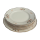 Set 8 plates and dish Villeroy & Boch Mettlach tulips 1940