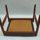 Ottoman stool, teak and leather, Spottrup, Denmark, 1960s