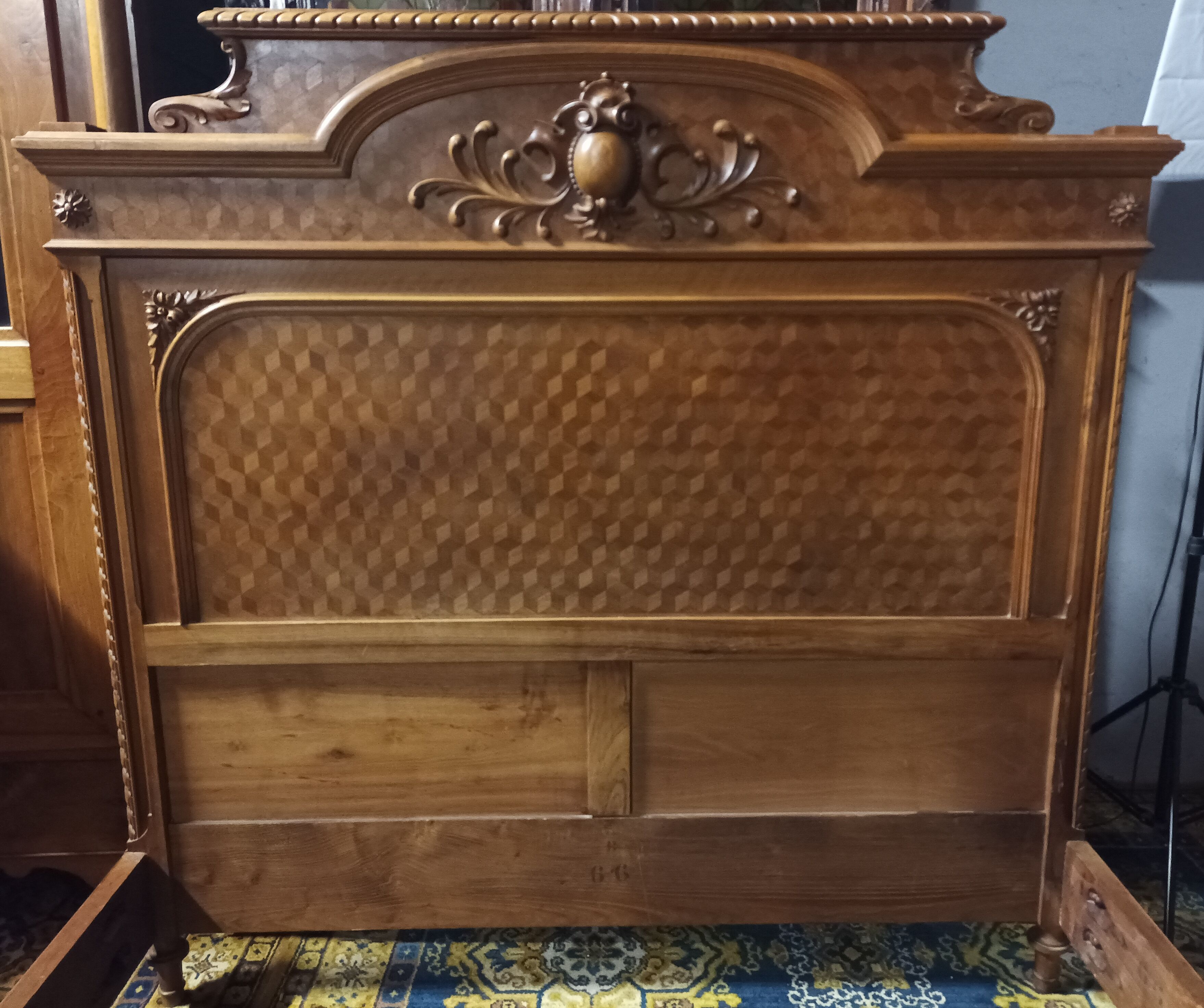 Louis XVI walnut bed