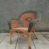 Fauteuil en rotin ancien