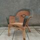 Antique rattan armchair