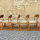 Six vintage sled chairs model Luge design from the 1960s by Baumann.