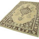 1970s handwoven vintage anatolian beige carpet 155 cm x 266 cm