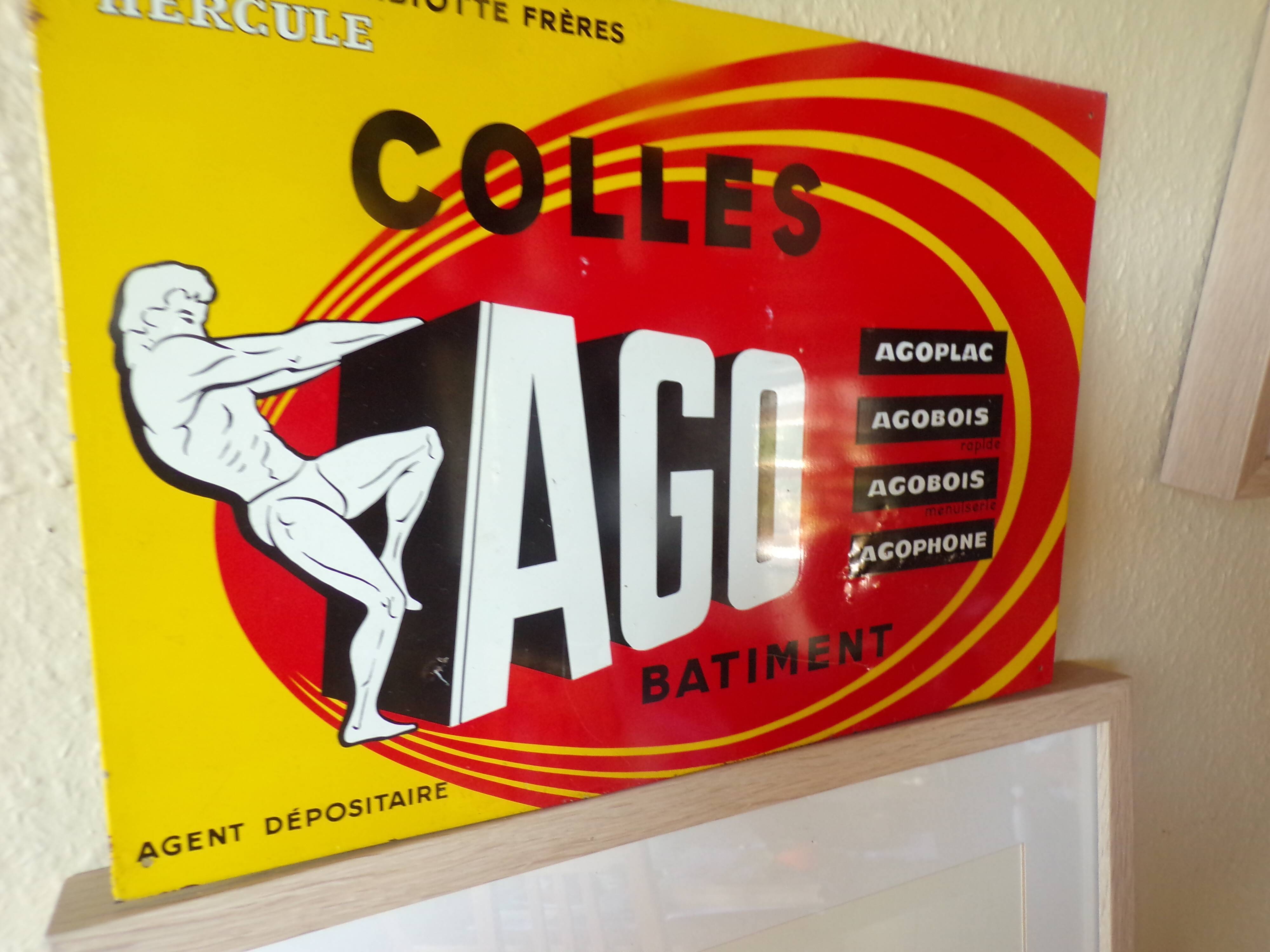 Old advertising tin plate