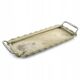 Tray, Art Nouveau, silver-plated brass, white porcelain, Austria, early 20th century