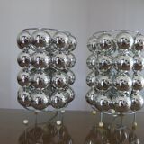 "Half spheres" lamp in chrome polycarbonate 70s