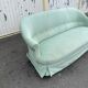 Vintage Celadon Velvet Sofa