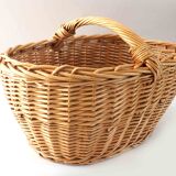 Rattan basket low handle