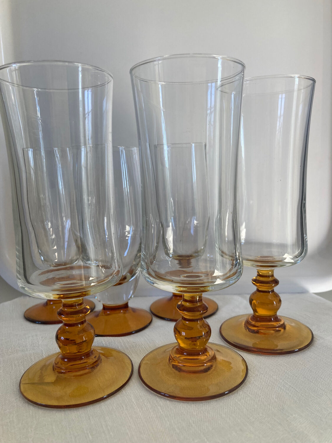 Set of 6 vintage champagne flutes