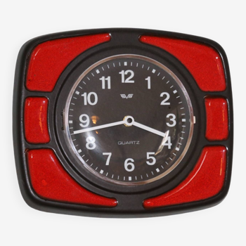 Svs red ceramic wall clock