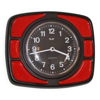 Svs red ceramic wall clock