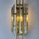 Pair of Venini wall lights, Murano cut glass, 1970s, Italy