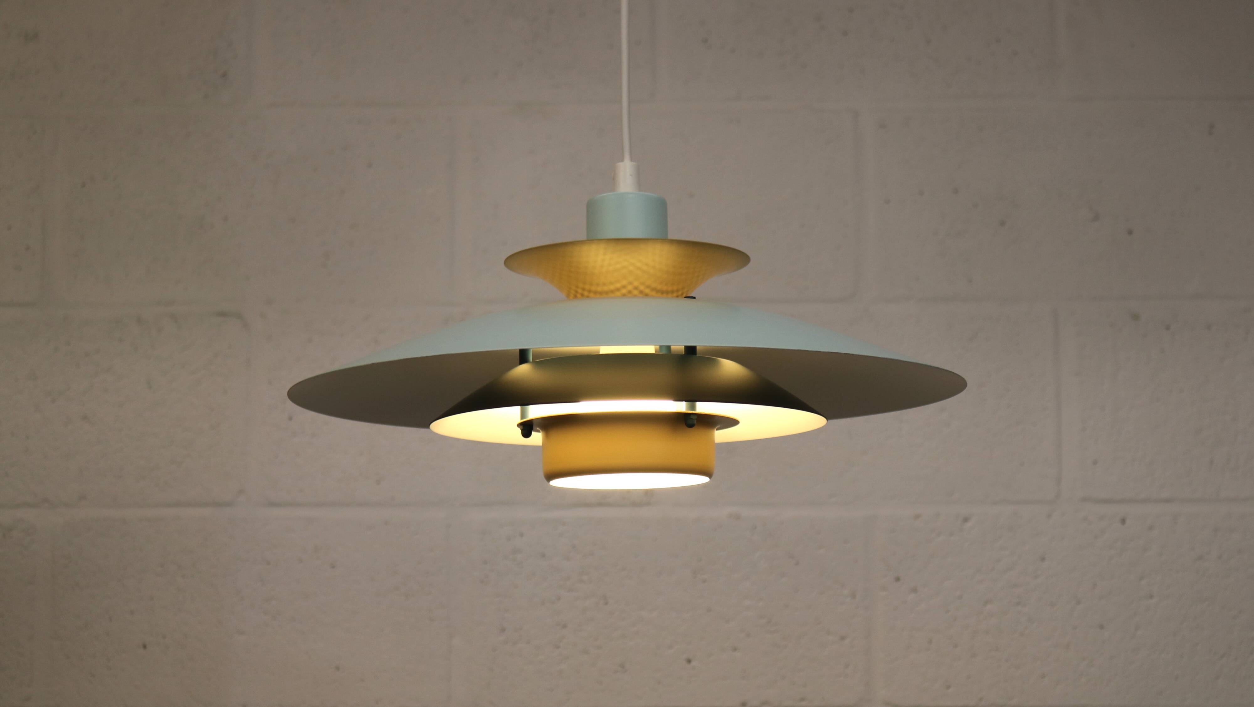 Vintage Jeka Metaltryk Volga Lamp: Fully restored - Danish Modern Design