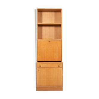 Swedish vintage bar cabinet in two parts in oak from the 1970s