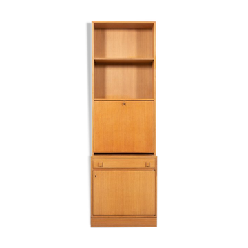 Swedish vintage bar cabinet in two parts in oak from the 1970s