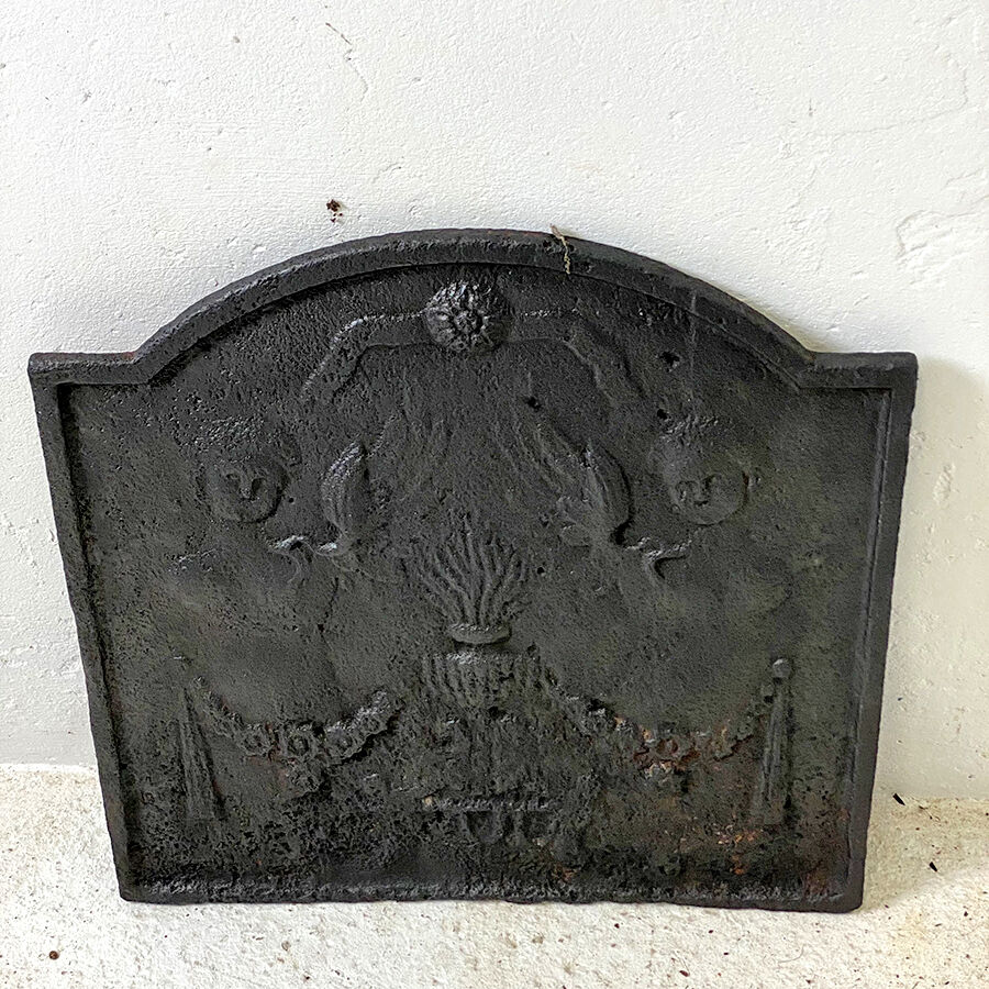 Plaque de cheminée en fonte