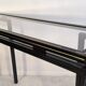 Magnificent console design by Pierre Vandel Paris 1970s black lacquered.