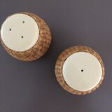 Saliere and pepper shakers