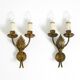 A pair of mid-century modern brass wall lamps by Vereinigte Werkstätten