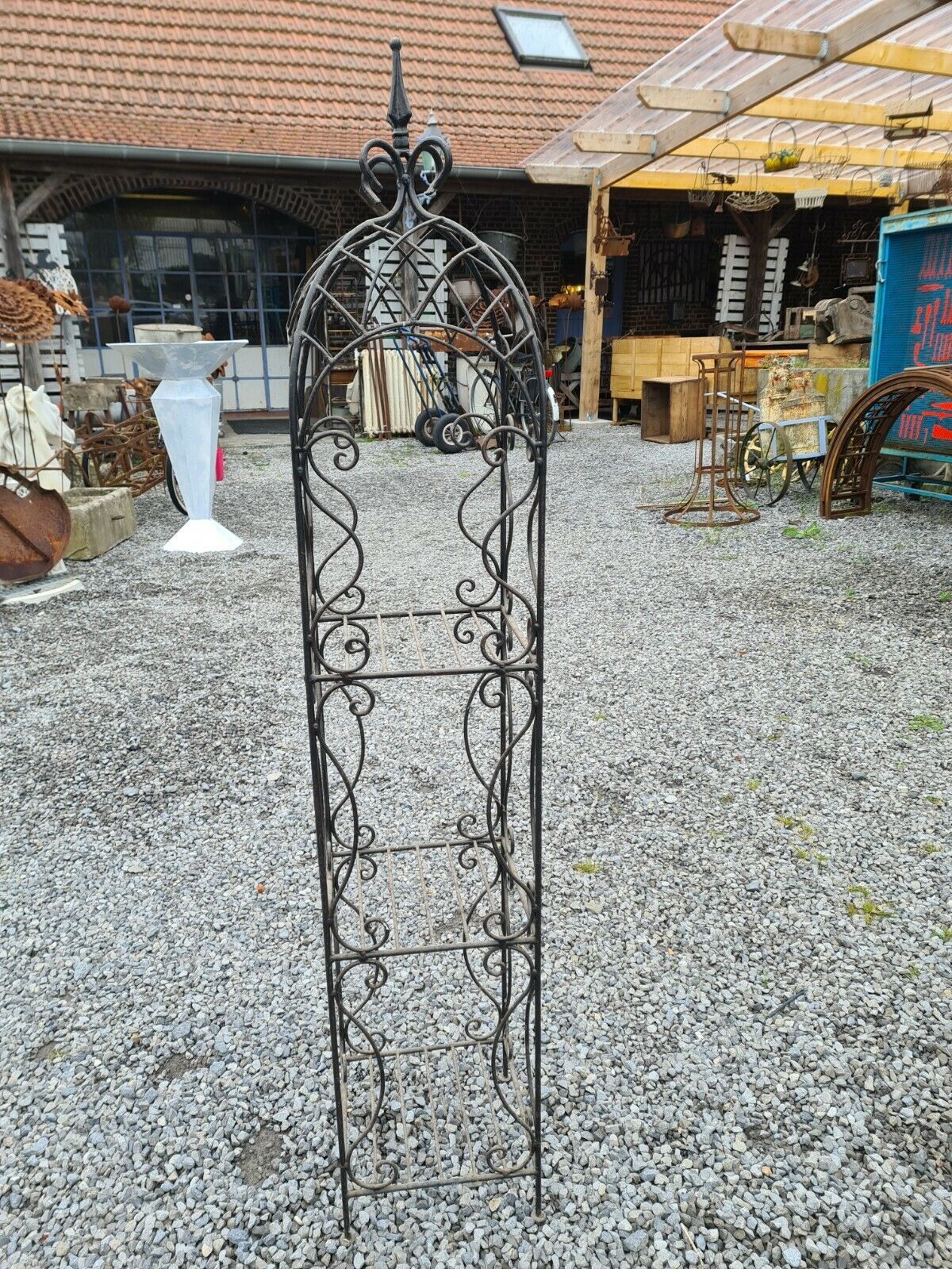 Wrought iron shelf