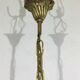 4 light bronze and crystal chandelier