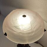 Empire style lamp circa 1950 and glass paste lampshade