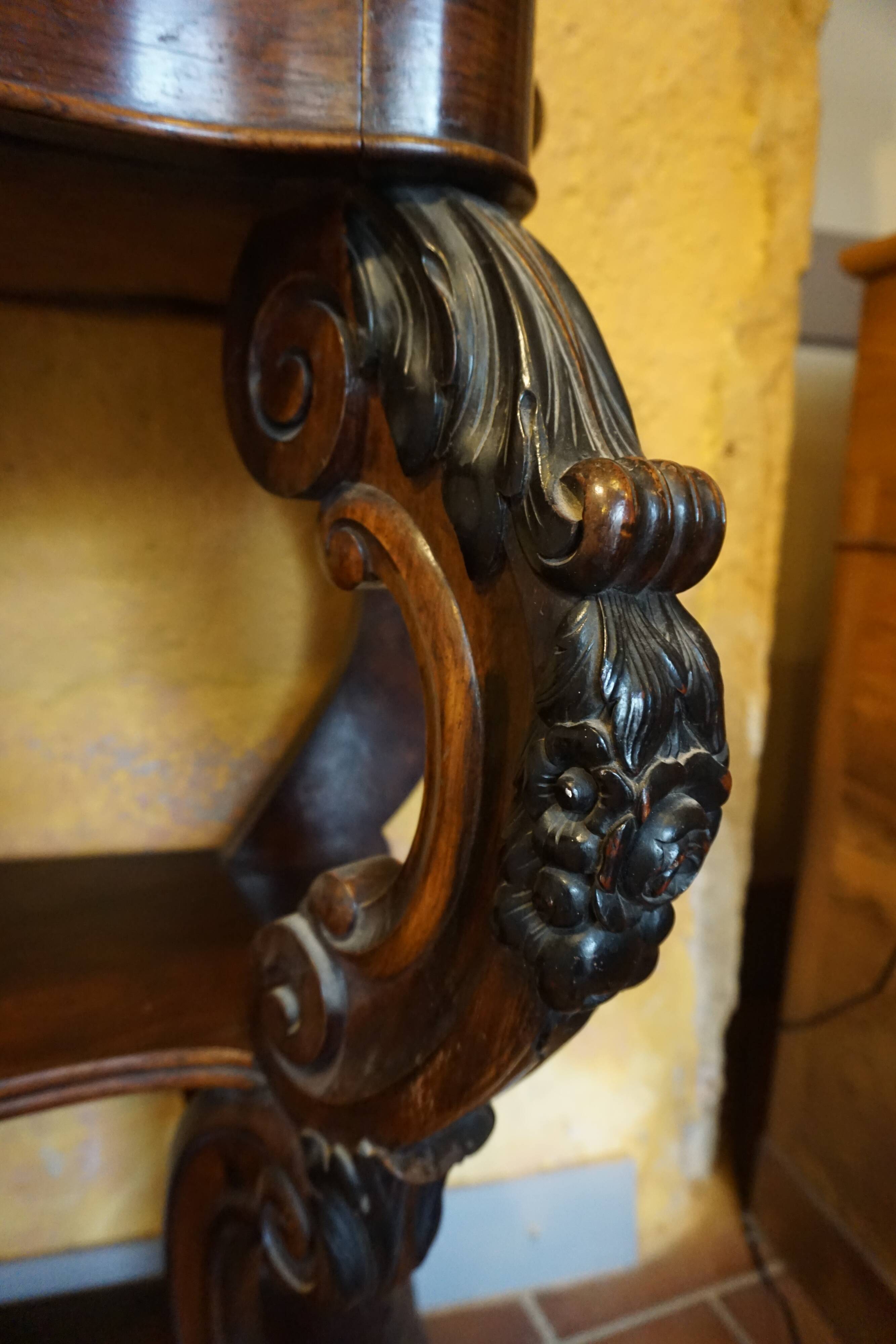 Mahogany console from around 1860.