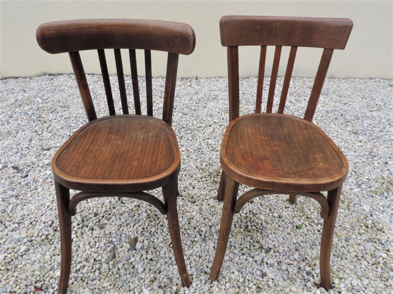 Set of two old bistro chairs