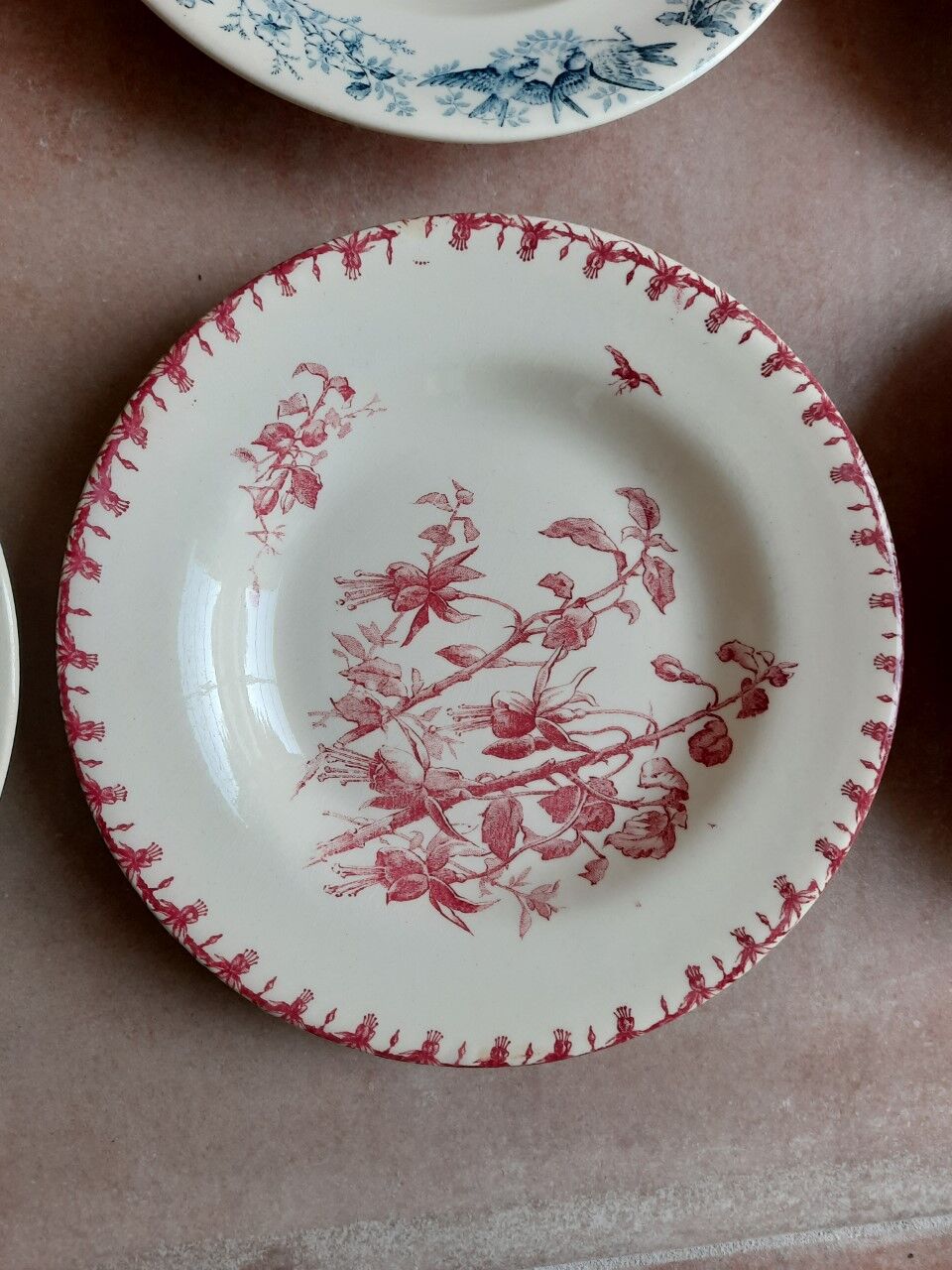 Set of 6 old plates