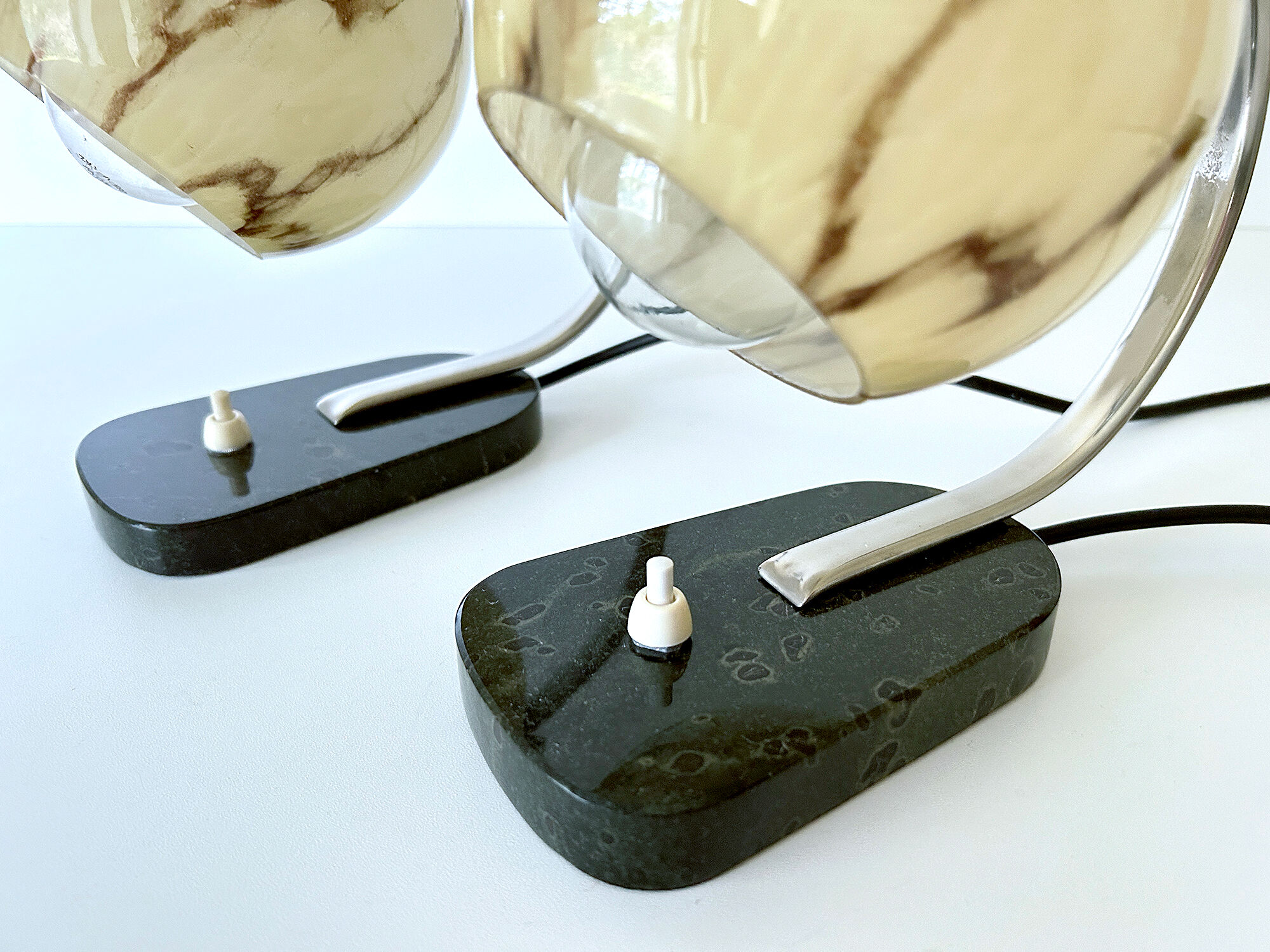 Pair of bauhaus art deco lamps 30s