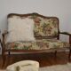 Louis XV style bench in walnut