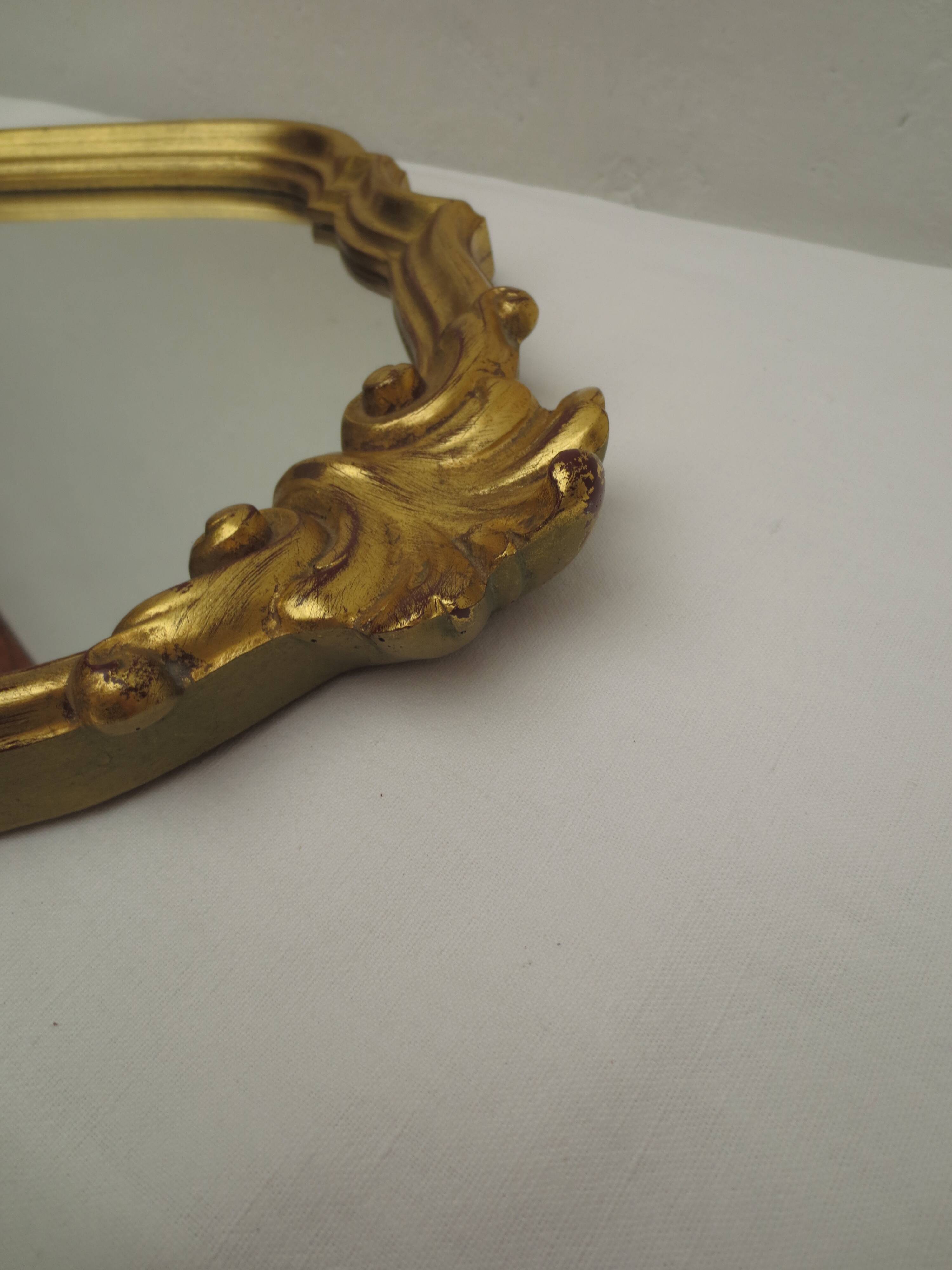 Louis XV style golden tower mirror, medium size