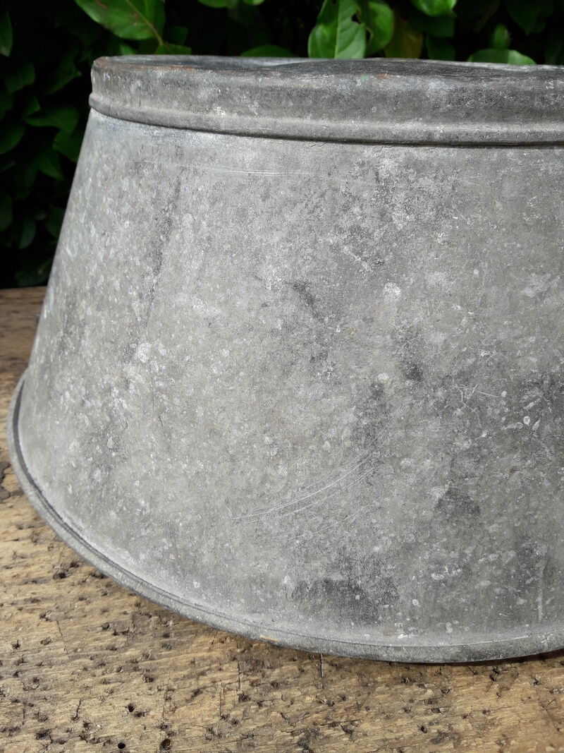 Washing basin diam41cm in zinc garden