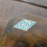 1930s art decò tray by fada in wood and metal